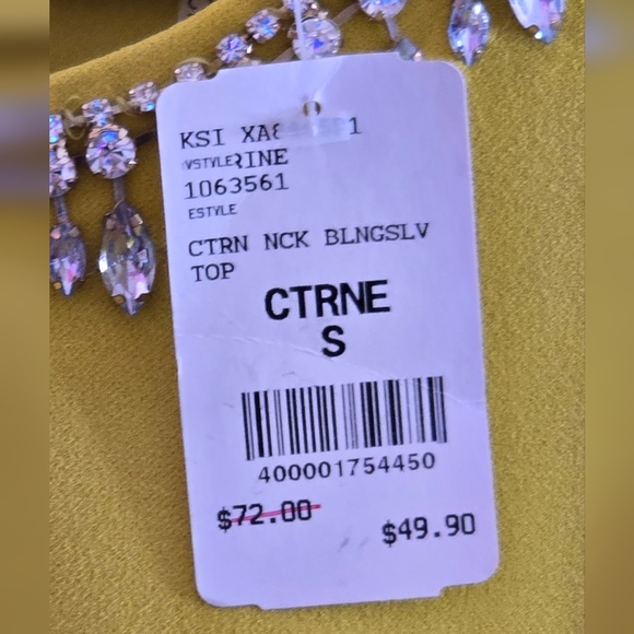 PARADISO Citrus Yellow Bling Blouse - Picture 3 of 8